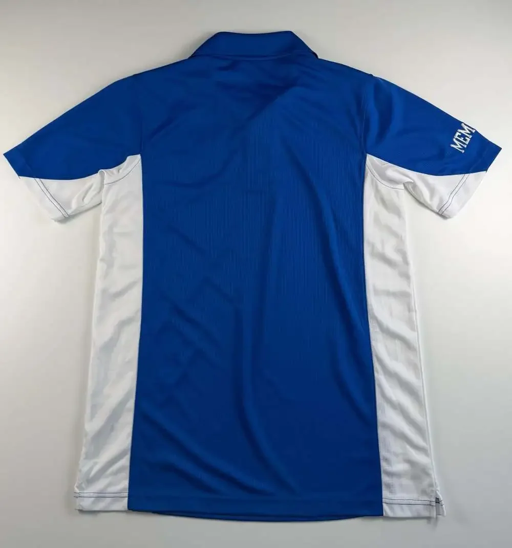 NWT Memphis Tigers Polo Shirt Men M Knights Apparel NCAA Blue White Embroidered
